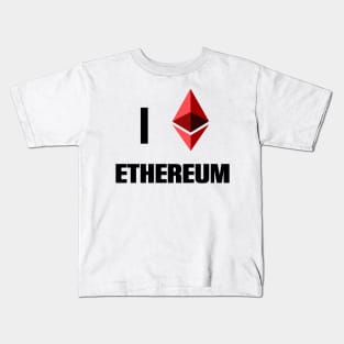 I Love Ethereum Kids T-Shirt